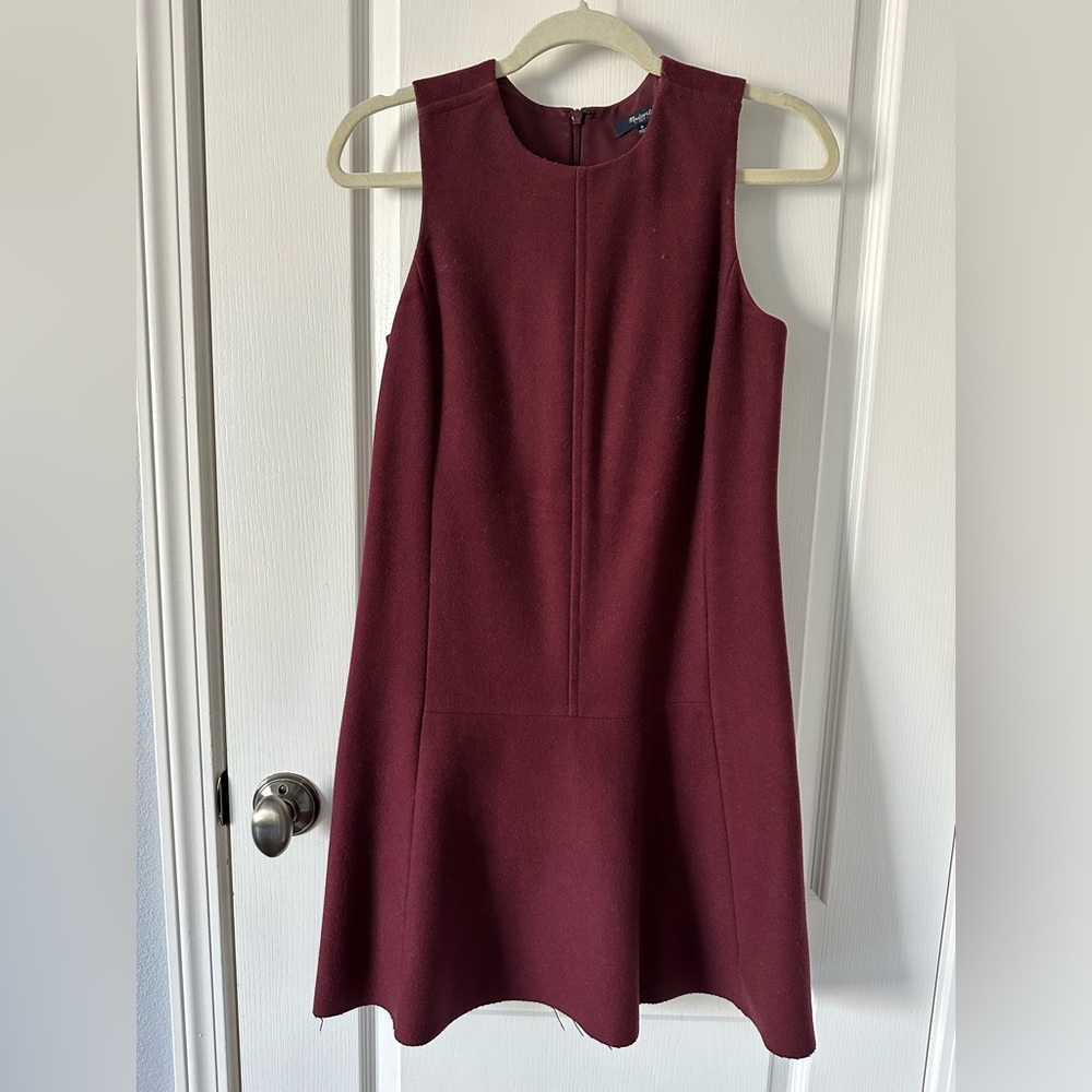 Madewell wool oxblood color dress